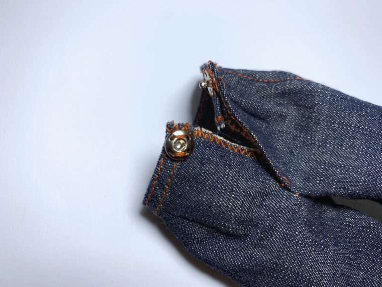 sewing doll jeans
