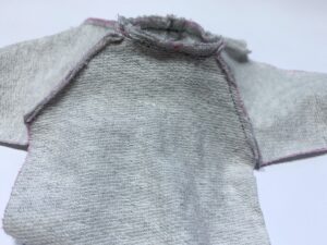 sewing doll hoodie