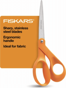Tesoura de tecido com cabo laranja original Fiskars