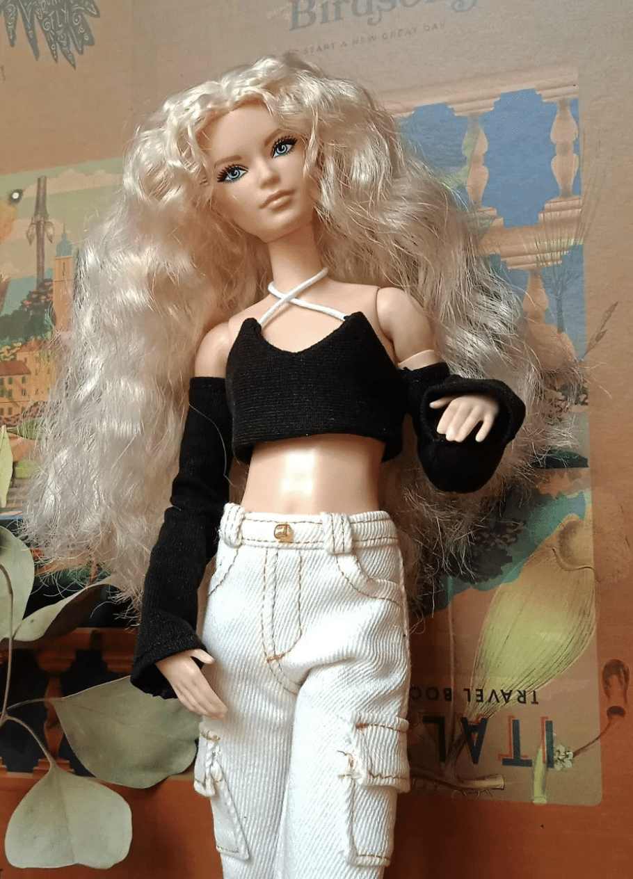wzór ubrania Barbie